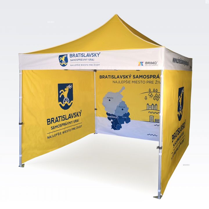 Ūdensizturīga saliekama telts ar sānu sienām pret vēju