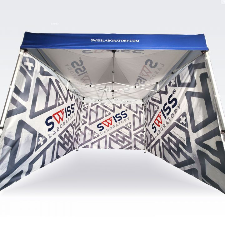 Ūdensizturīga saliekama telts ar sānu sienām, lai pasargātu no lietus