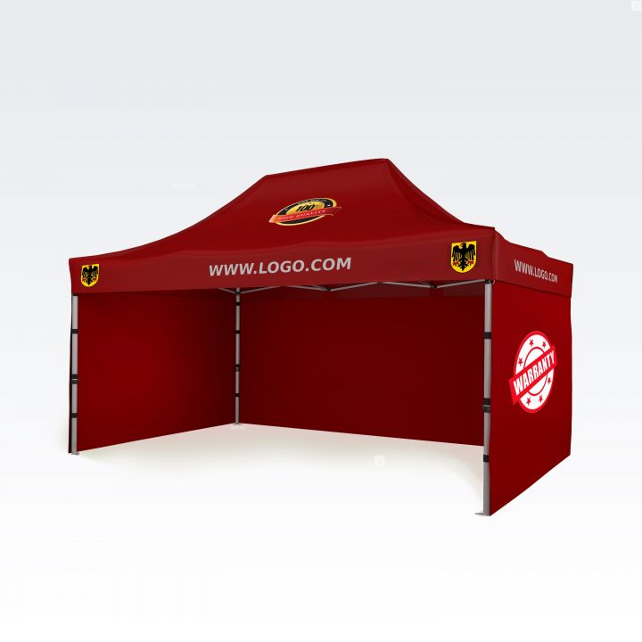 Reklāmas telts ar apdruku vasaras pasākumiem